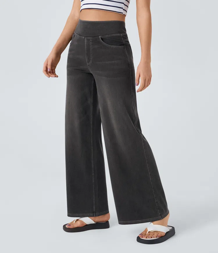 Solène - Jeans cu Picior Larg Fit Relaxed