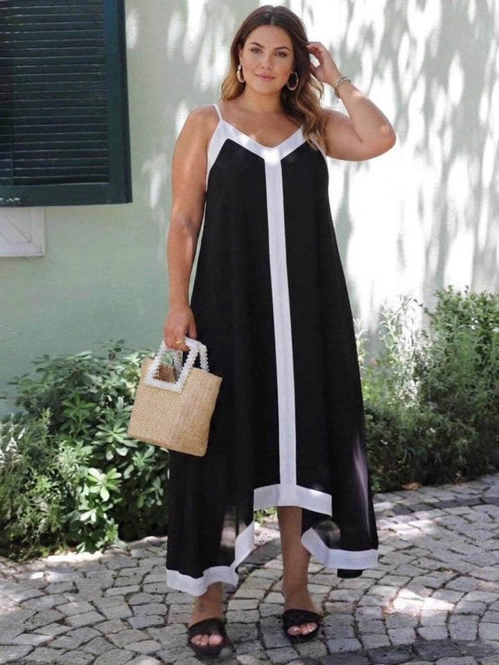 Nancy | Rochie Midi Colorblock Lavechic în Stil Insular