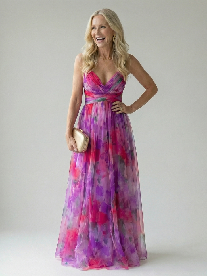 Isel | Rochie Maxi cu Mâneci