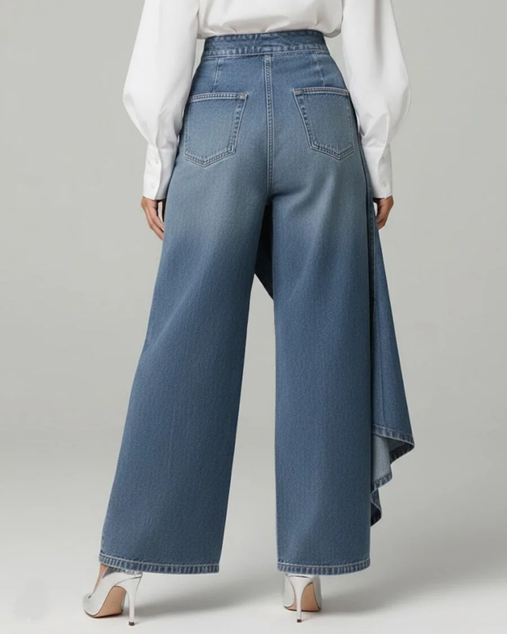 Audrey | Pantaloni Denim Înfășurați