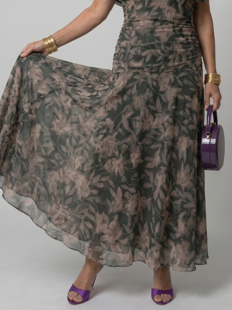Calen | Rochie Midi cu Umeri Descoperiți