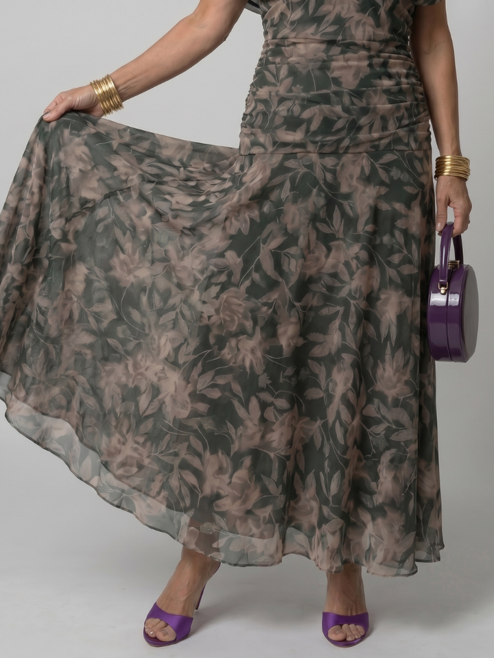 Calen | Rochie Midi cu Umeri Descoperiți