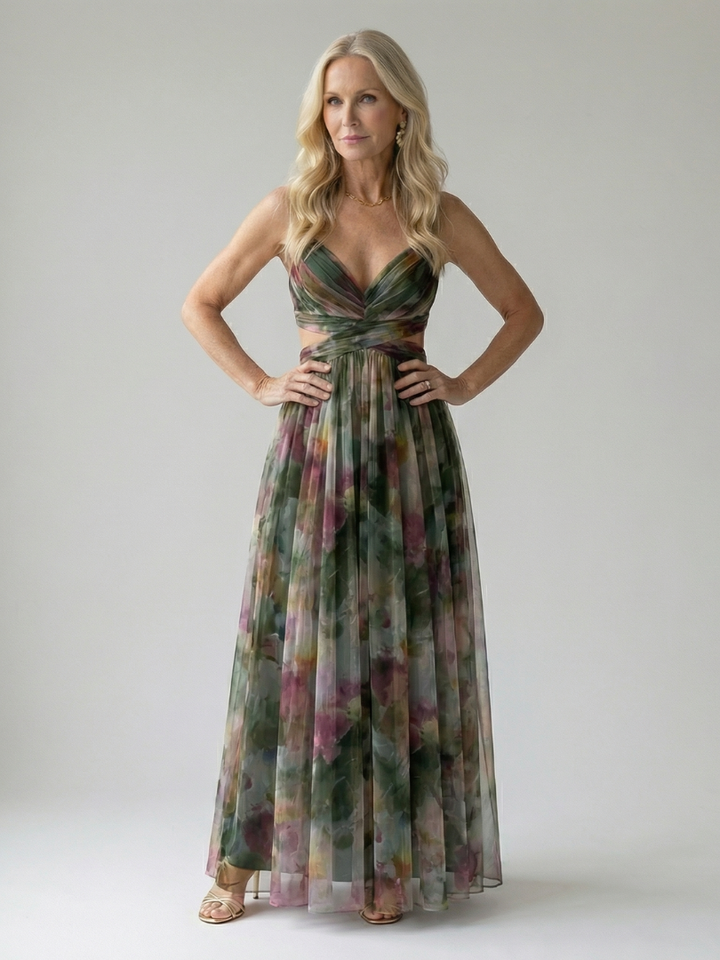 Isel | Rochie Maxi cu Mâneci