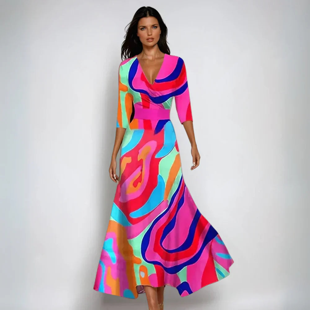 Eliana™ | Rochie Elegantă A-Line cu Flori