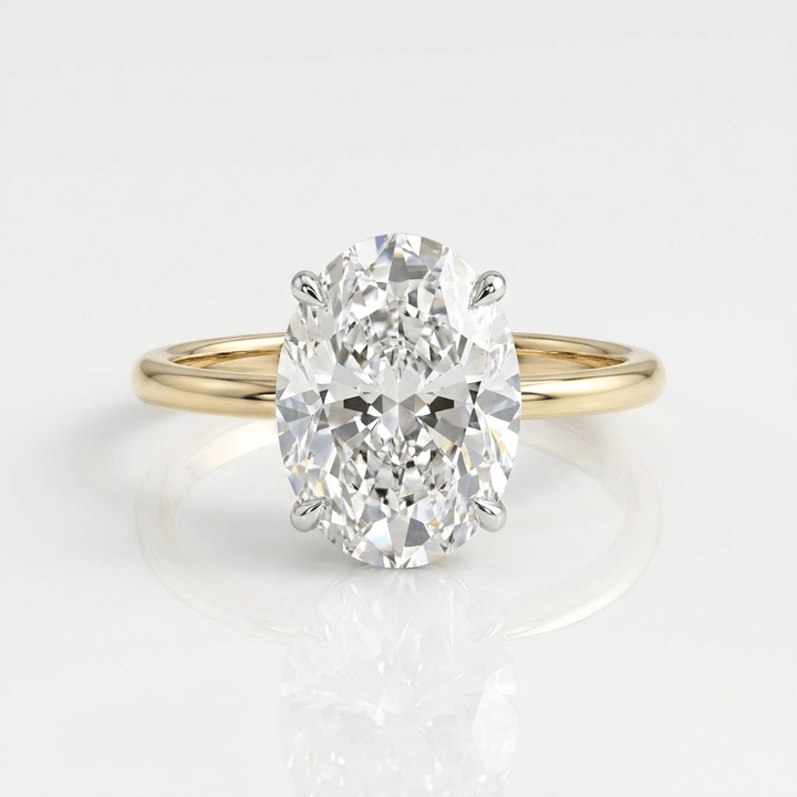 INELE SOLITAR OVAL CU DIAMANT