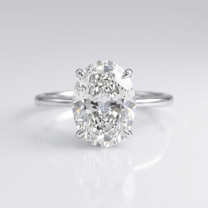 INELE SOLITAR OVAL CU DIAMANT