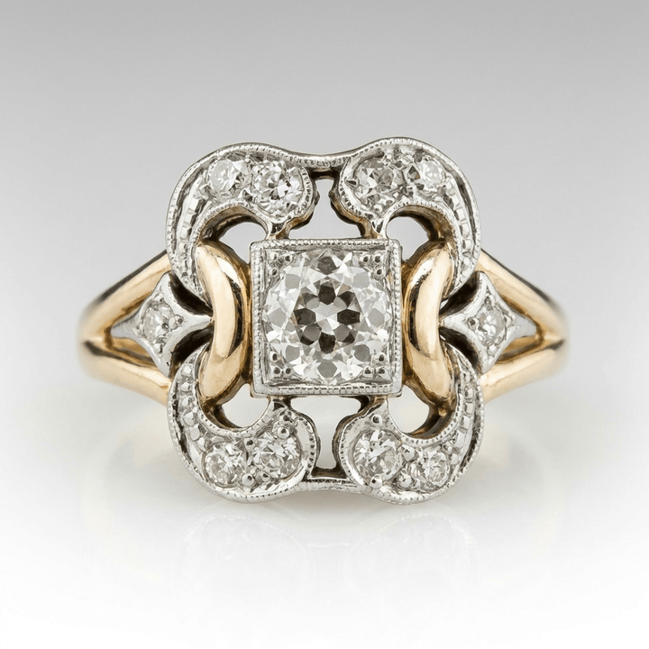 INELE RETRO SCULPTURAL DIN DIAMANT