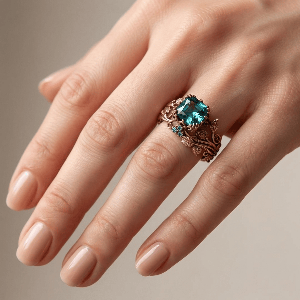 RING ENCHANTED FOREST ROSE GOLD