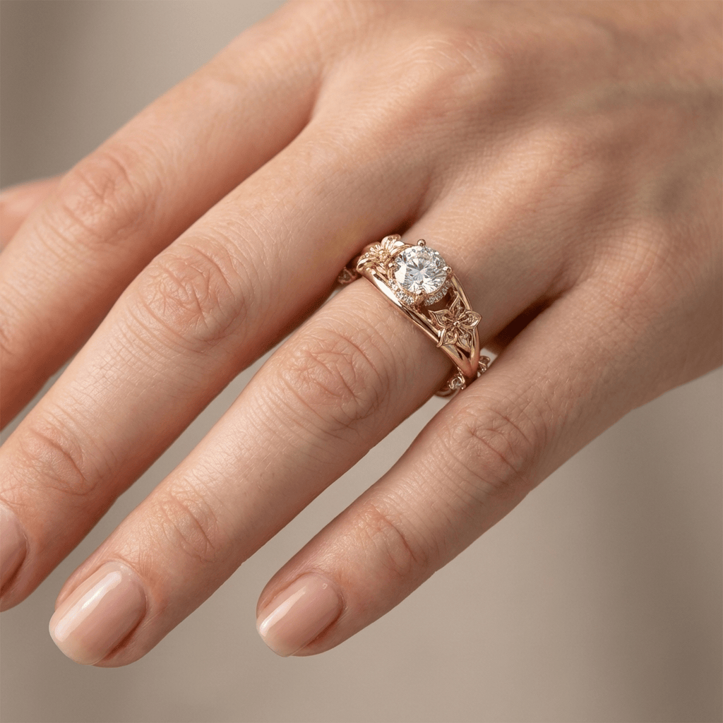 INELE DE GRADINA DIN ZIRCONIU AURIT BLOOMING GRACE