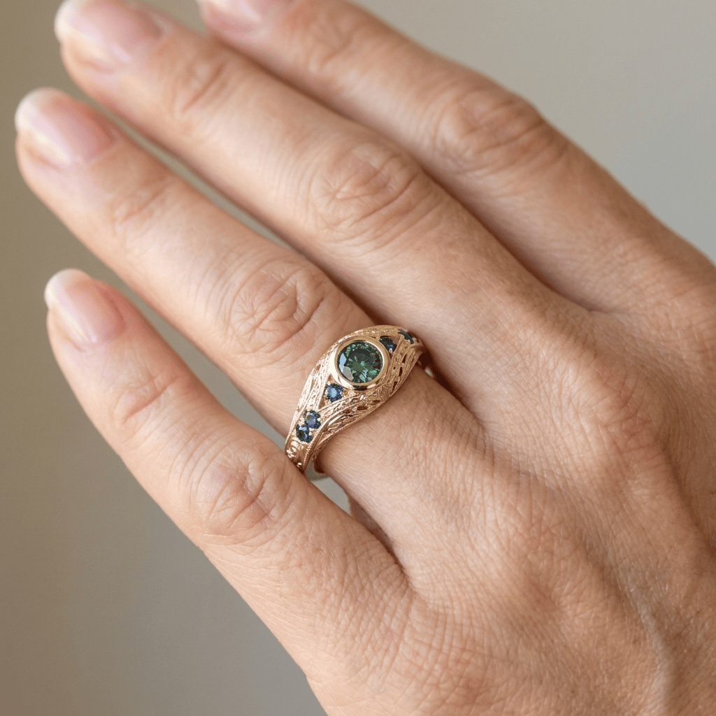 RING VINTAGE CU OPAL AURIT