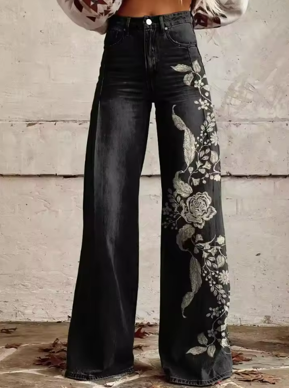 ECSLISSI - Pantaloni Boho Eleganți