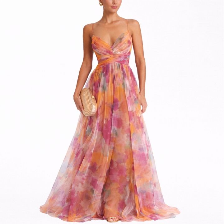 Giselle | Rochie Maxi Incantevole cu Imprimeu Floral
