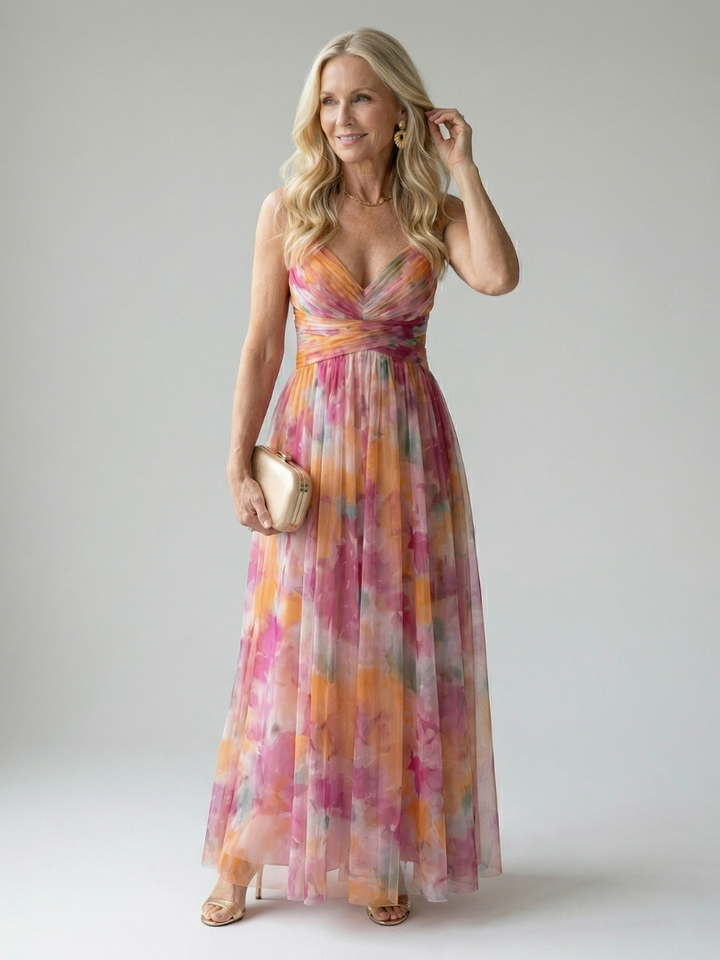 Isel | Rochie Maxi cu Mâneci