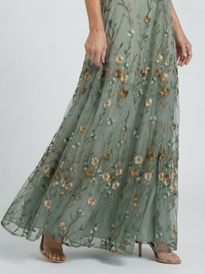 Selora | Rochie Maxi Halter cu Flori
