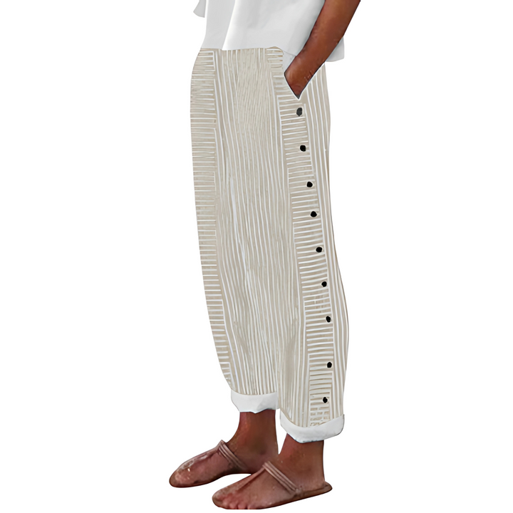Dagny | Pantaloni Eleganți de Vară Stripe