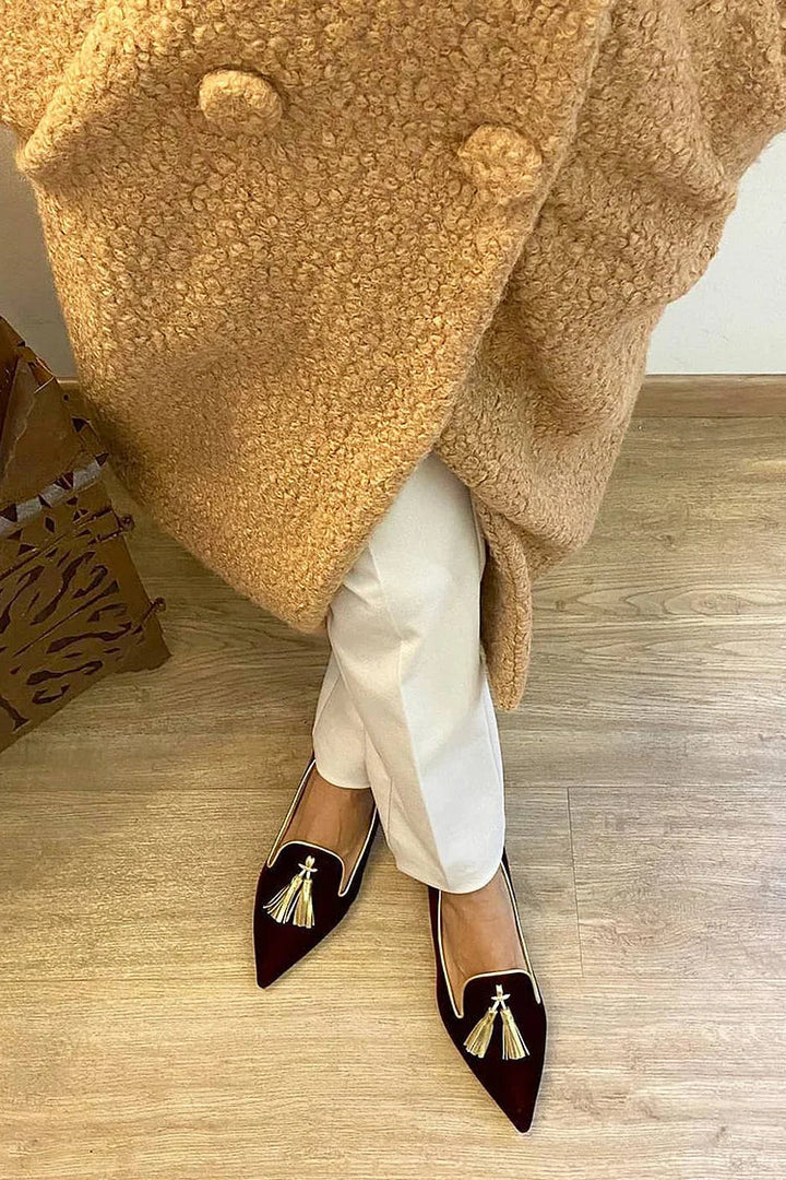 Portia - Mocasini cu franjuri boho