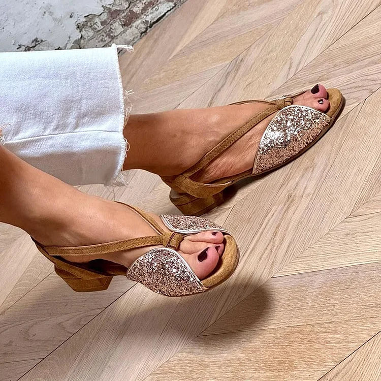 SANDALĂ GLITTER BAS