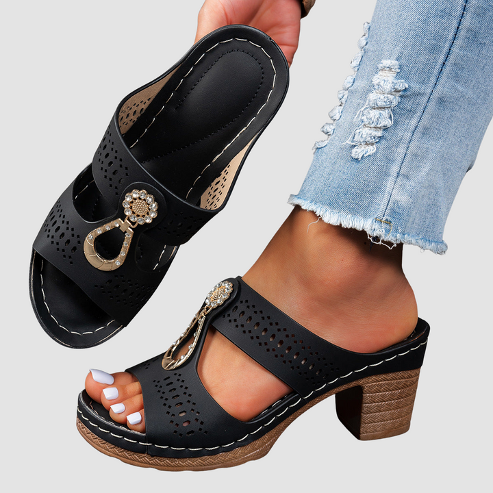 Isabella™ | Sandale Comfort Ortopedice cu Toc Înalt