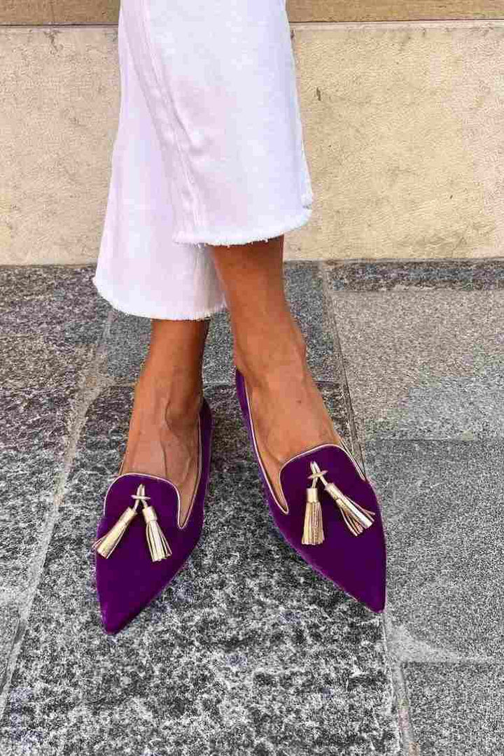Portia - Mocasini cu franjuri boho