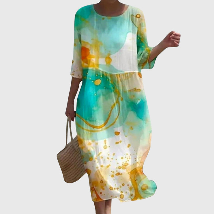 Elena™ | Rochie Maxi Florală Stilată