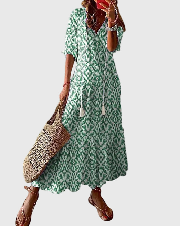 Noor™ | Rochie Maxi Boho Vintage de Vară