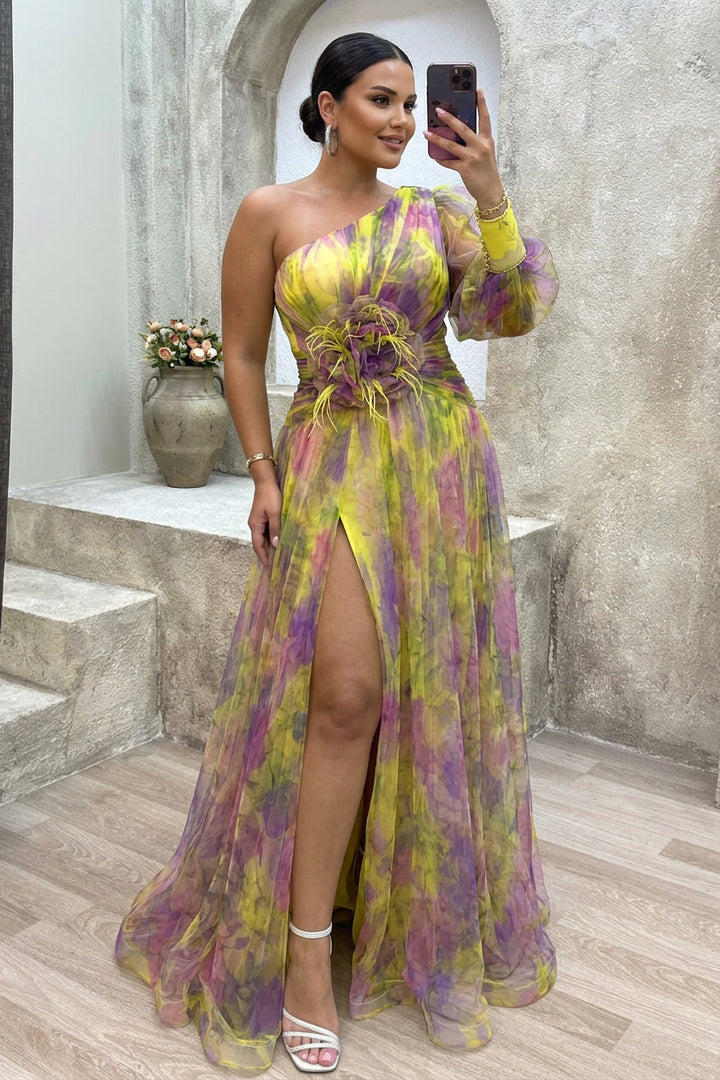 Grace | Rochie Maxi Plisată Florală pentru Vară
