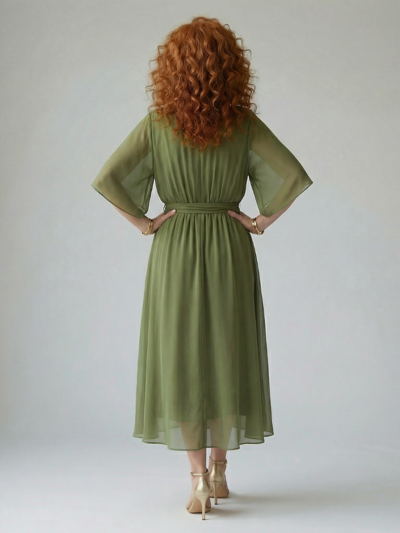 Elric | Rochie Midi cu Drapaj