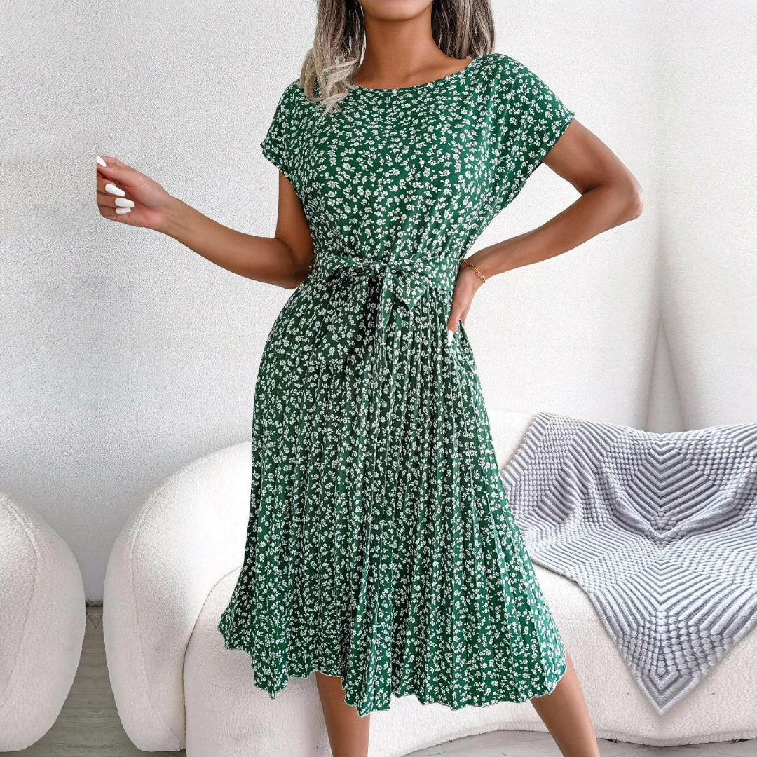 Marilyn | Rochie Midi Plisată Florală