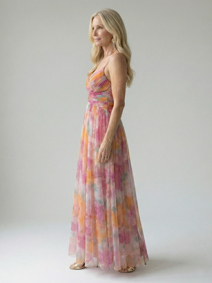 Isel | Rochie Maxi cu Mâneci