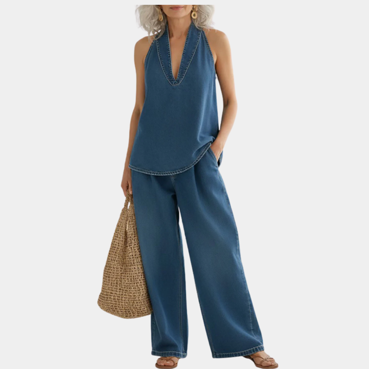 Ivy | Set din două piese din denim vintage spălat