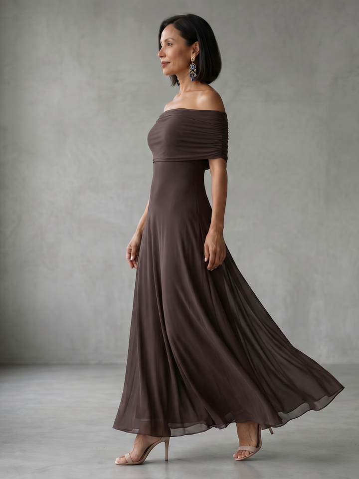 Iunie | Rochie Midi cu Umeri Decupați