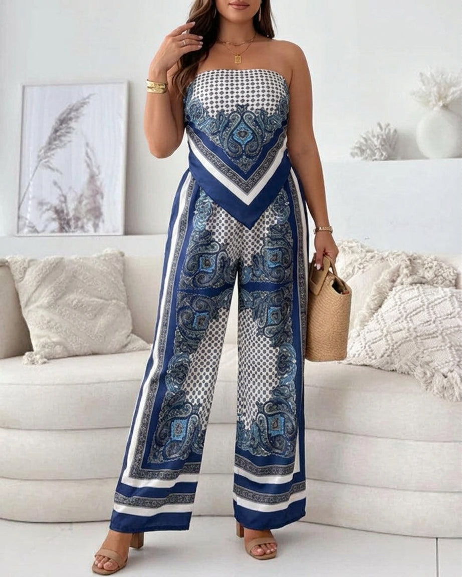 Helen | Set de două piese elegant cu vestă și pantaloni, pregătit pentru vacanță