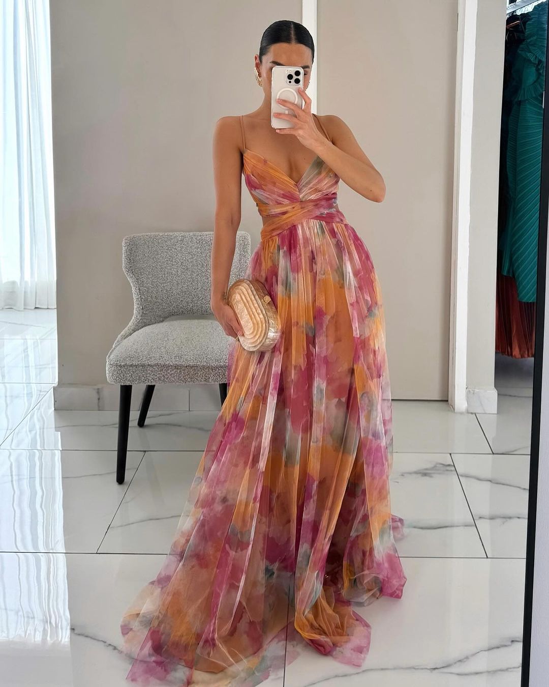 Giselle | Rochie Maxi Incantevole cu Imprimeu Floral