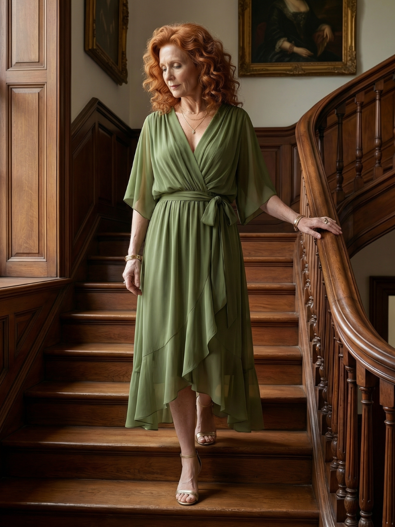 Elric | Rochie Midi cu Drapaj
