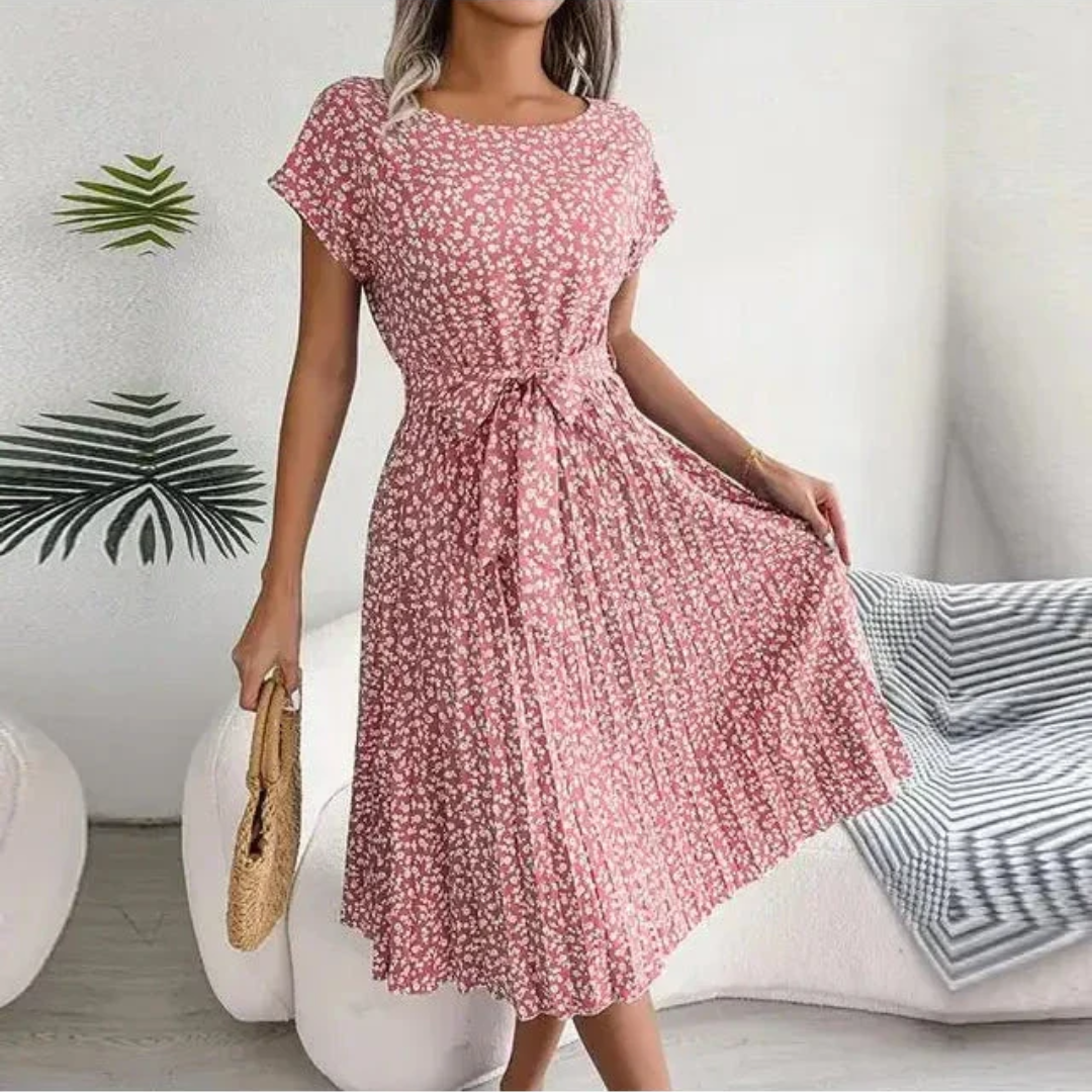 Marilyn | Rochie Midi Plisată Florală