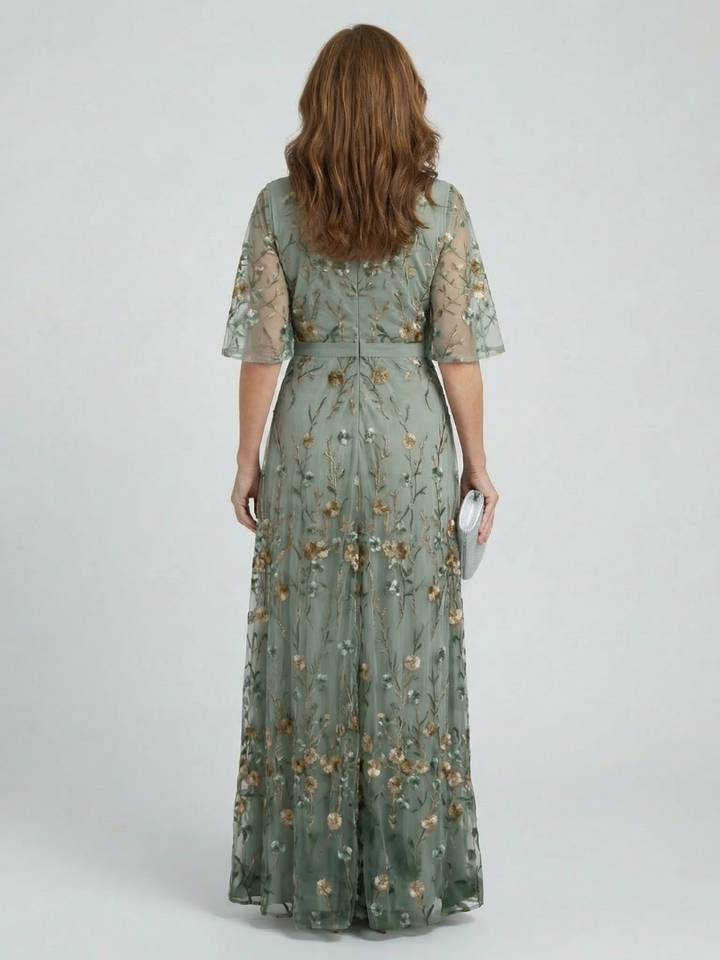 Selora | Rochie Maxi Halter cu Flori