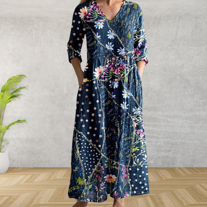 Yulya™ | Rochie Midi Florală Elegantă