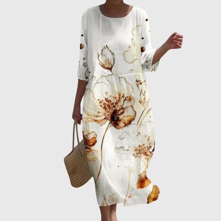 Elena™ | Rochie Maxi Florală Stilată