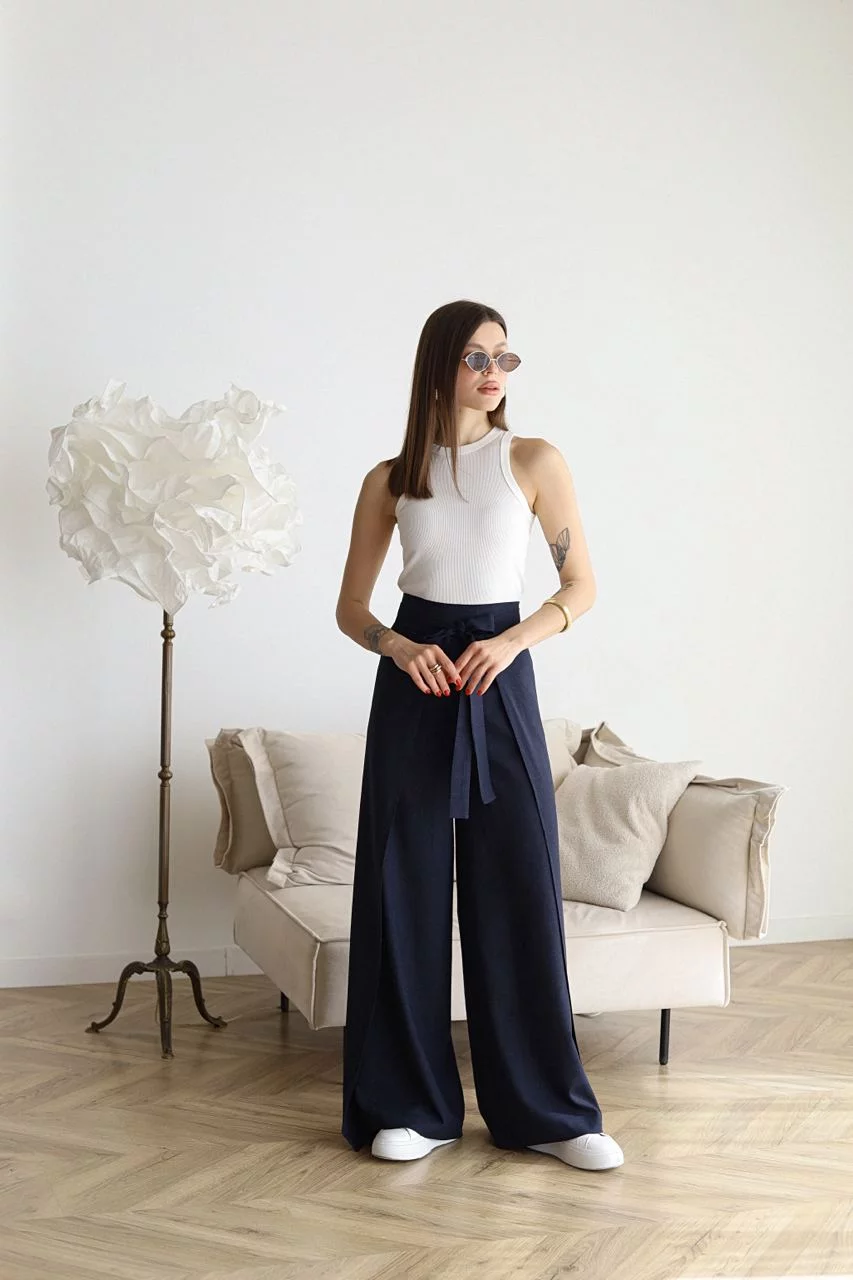 ARIANE – PANTALONI DIN IN CU PICIORI LARGI PENTRU FEMEI