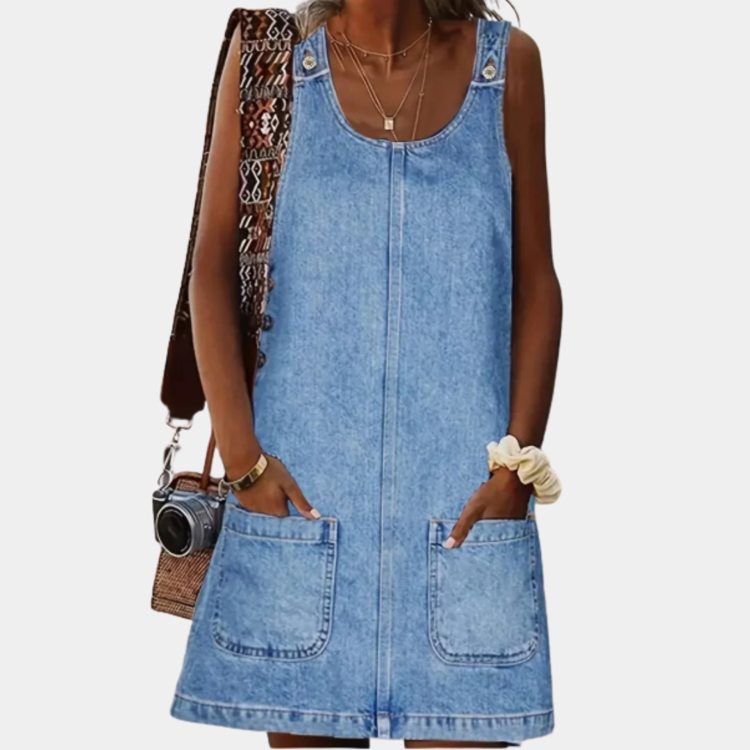 Saylor | Rochie Relaxată cu Aspect de Denim