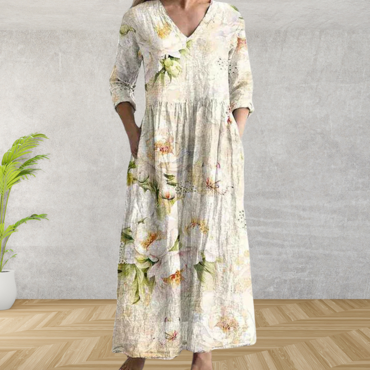Yulya™ | Rochie Midi Florală Elegantă