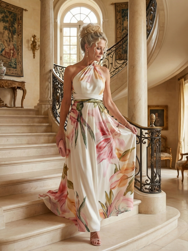 Amiel | Rochie Maxi Florală Ușoară