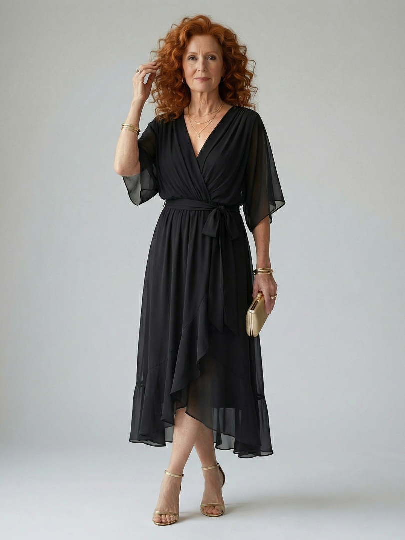 Elric | Rochie Midi cu Drapaj