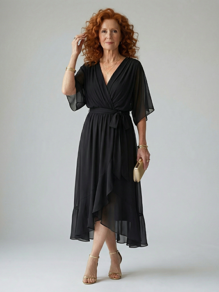 Elric | Rochie Midi cu Drapaj