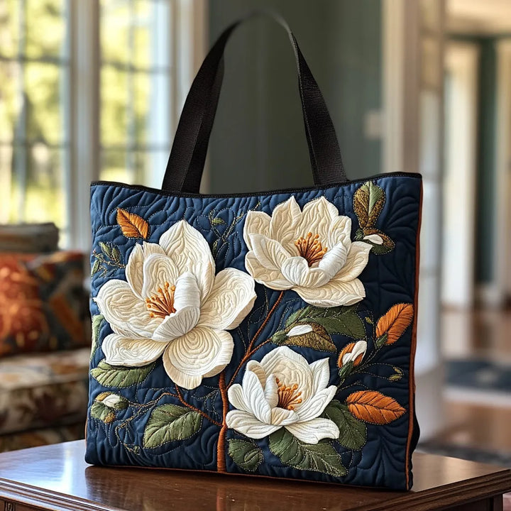 Geantă umplută lucrată manual - Magnolie delicată