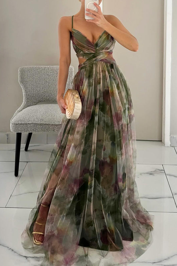 Giselle | Rochie Maxi Incantevole cu Print Floral