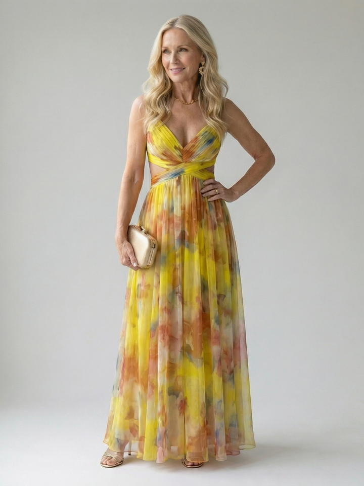 Isel | Rochie Maxi cu Mâneci