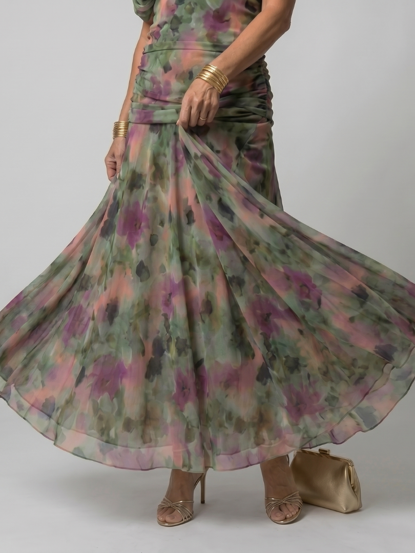 Calen | Rochie Midi cu Umeri Descoperiți