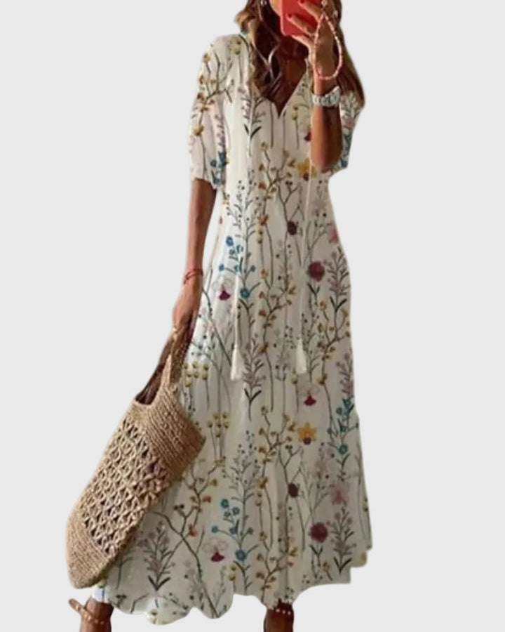 Noor™ | Rochie Maxi Boho Vintage de Vară