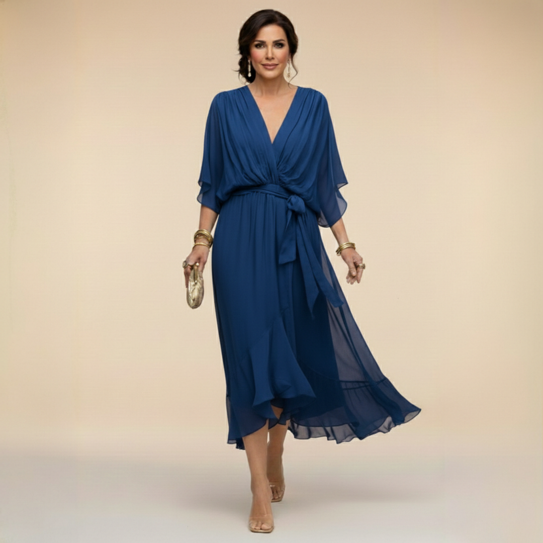 Monica | Rochie din chiffon cu decolteu în V